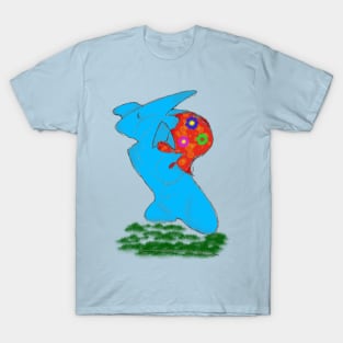 Erect walking shark T-Shirt